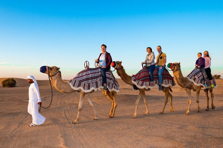 Riding through golden sands on majestic camels offers a unique way to connect with Dubai's stunning landscapes blending tradition with the serene beauty of the desert. An unforgettable journey awaits.